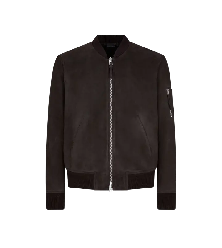 LIGHT SUEDE BOMBER CHOCOLATE TORTE online
